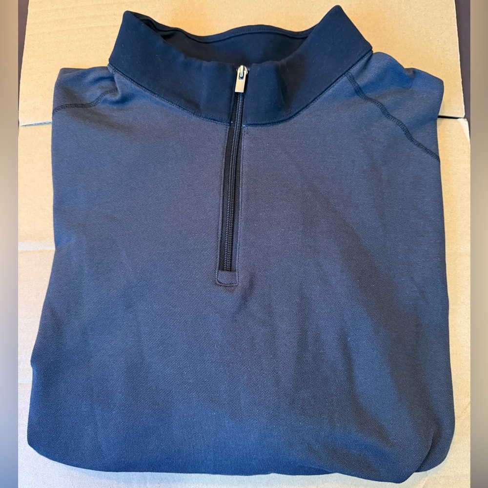 Van Heusen Grey / Black - Quarter-Zip Pullover - 5XLT - Good Condition